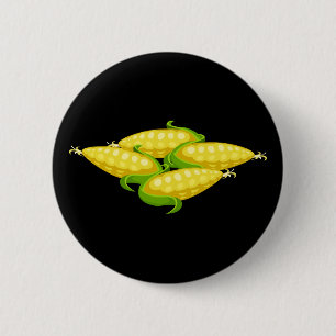 Glitch Food corn 6 Cm Round Badge