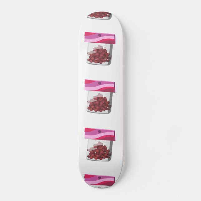 Glitch Food desssert rub Skateboard (Front)