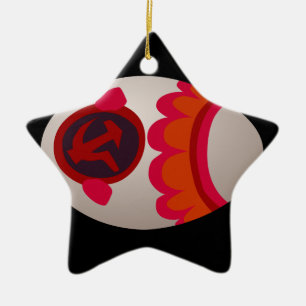 Glitch Food egg soviet Ceramic Tree Decoration