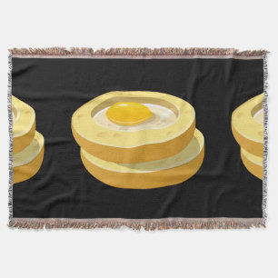 Glitch Food frog in a hole Throw Blanket