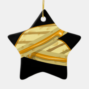 Glitch Food grilled cheese Ceramic Tree Decoration