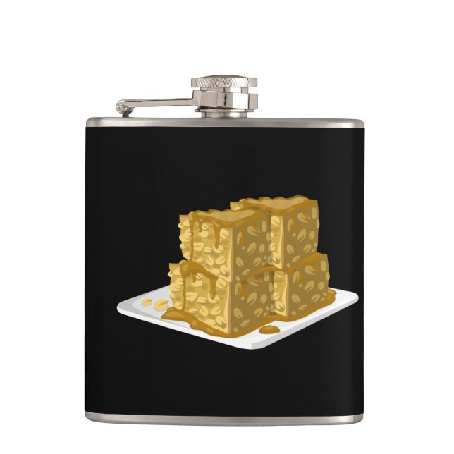 Glitch Food oaty cake Hip Flask (Front)