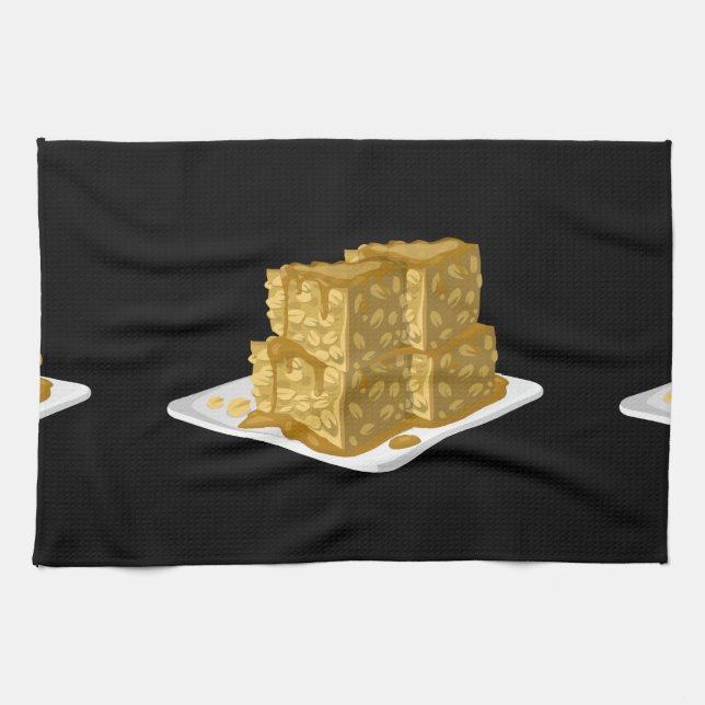 Glitch Food oaty cake Tea Towel (Horizontal)