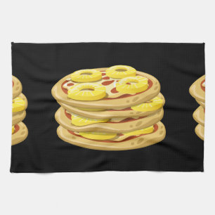 Glitch Food papl upside down pizza Tea Towel