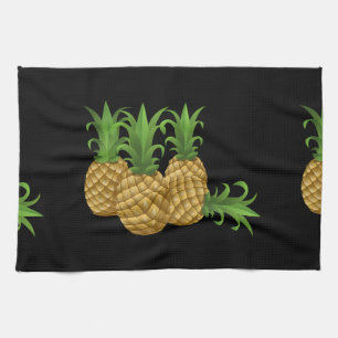 Glitch Food pineapple Tea Towel