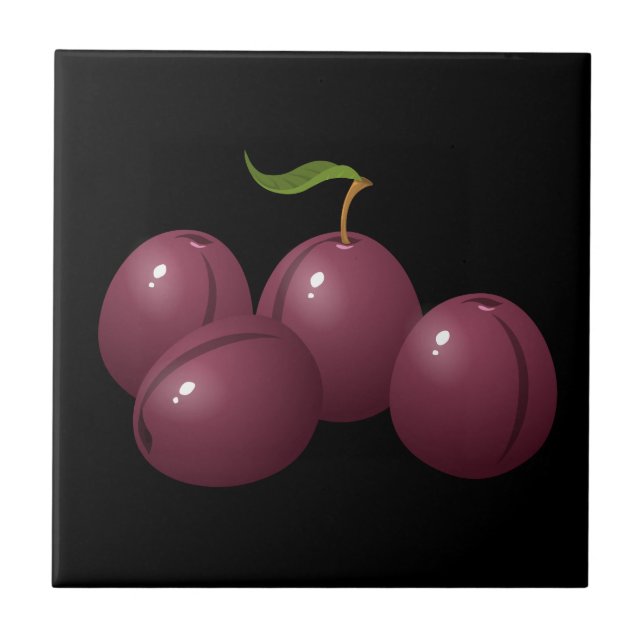 Glitch Food plum Tile (Front)