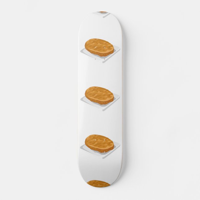 Glitch Food potato patty Skateboard (Front)