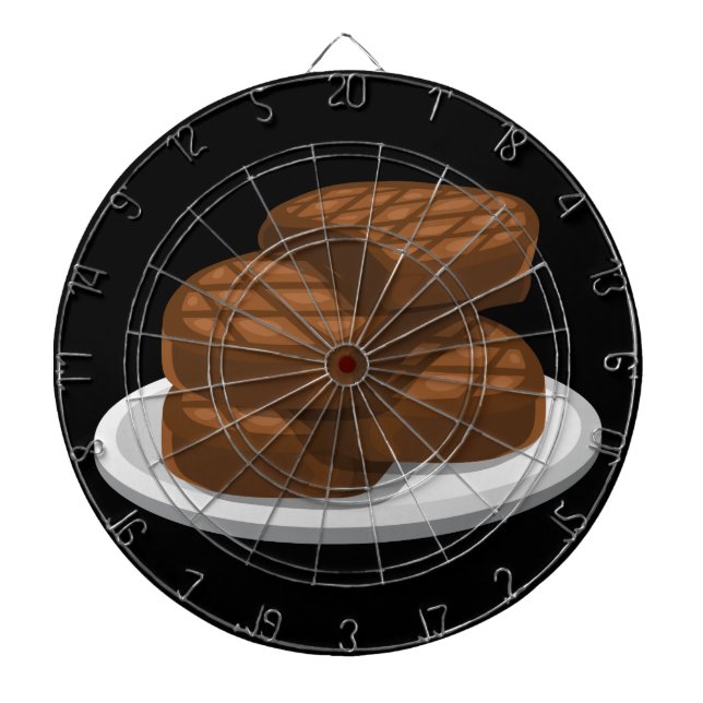 Glitch Food simple bbq Dartboard (Front)