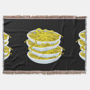 Glitch Food tangy noodles Throw Blanket