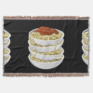 Glitch Food tasty pasta Throw Blanket