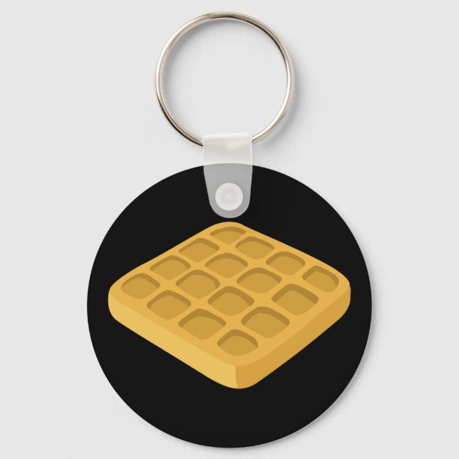 Glitch Food waffles Key Ring (Front)