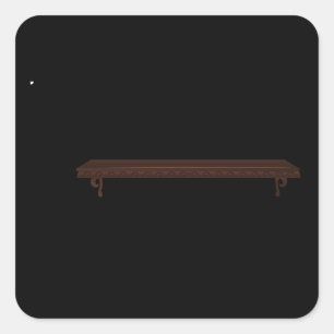 Glitch Furniture bag trophycase fancy Square Sticker