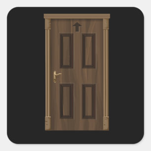 Glitch furniture door colour painting brown door square sticker