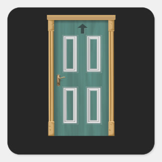 Glitch furniture door colour painting yellolw door square sticker