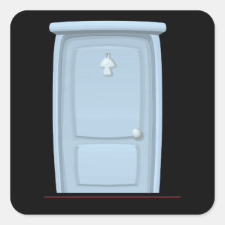 Glitch furniture door powdered blue door square sticker