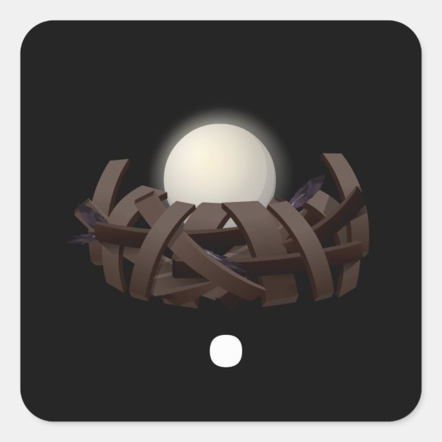 Glitch furniture rook nest wall lamp square sticker (Front)