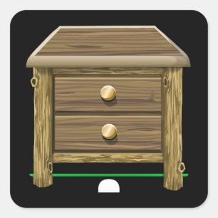 Glitch furniture sidetable log cabin side table square sticker