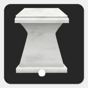 Glitch furniture sidetable marble pedestal square sticker