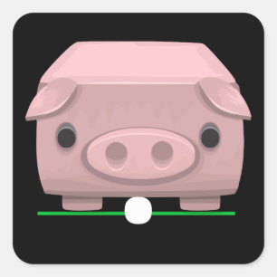 Glitch furniture sidetable piggy side table square sticker