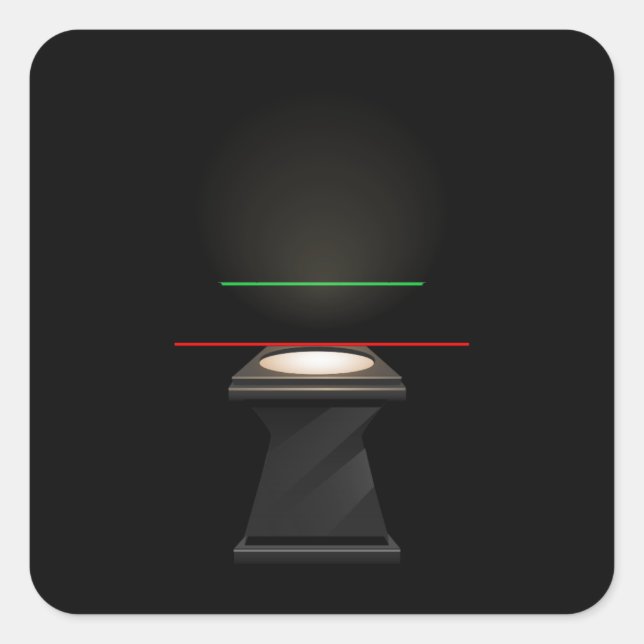Glitch furniture sidetable spotlight pedestal square sticker (Front)