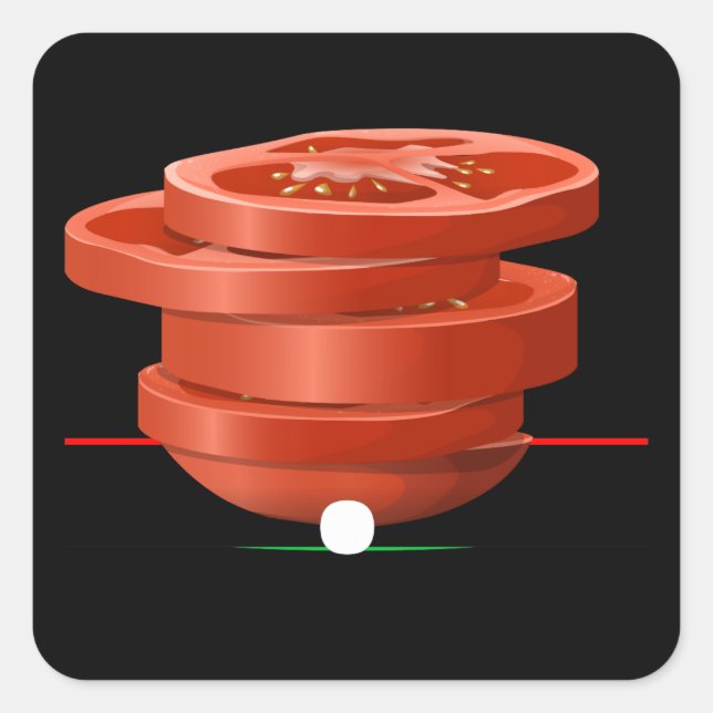 Glitch furniture sidetable tomato side table square sticker (Front)