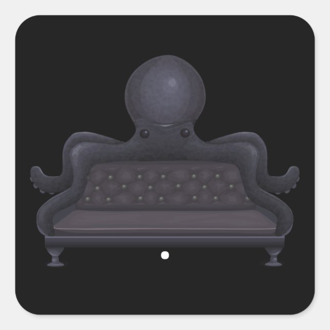 Glitch furniture sofa octopus sofa square sticker (Front)