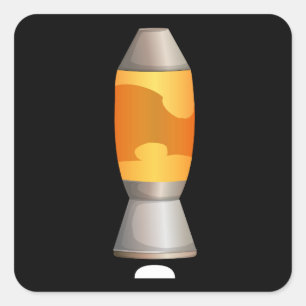 Glitch furniture tablelamp lava lamp square sticker