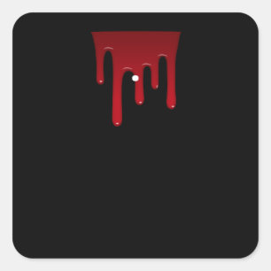 Glitch furniture wall decor red slimy square sticker