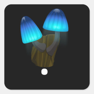 Glitch furniture wall lamp mushroom square sticker