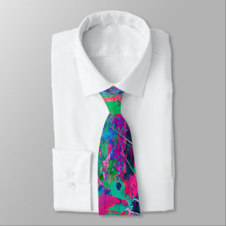 Glitch Graffiti abstract pattern Tie