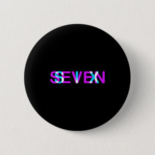 Glitch Optical Illusion Six Seven 6 7 Meme Gen Alp 6 Cm Round Badge