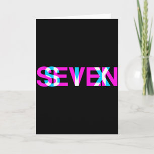 Glitch Optical Illusion Six Seven 6 7 Meme Gen Alp Card