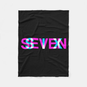 Glitch Optical Illusion Six Seven 6 7 Meme Gen Alp Fleece Blanket