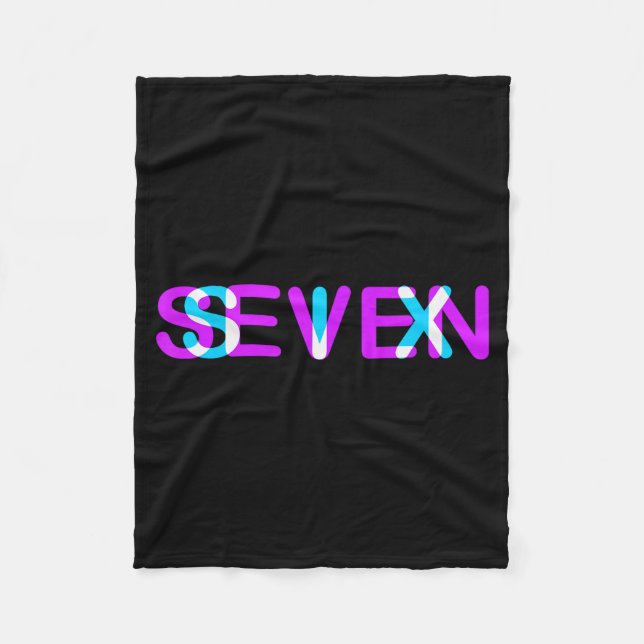 Glitch Optical Illusion Six Seven 6 7 Meme Gen Alp Fleece Blanket (Front)
