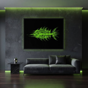 Glitch Pixel Code Fish Wall Art