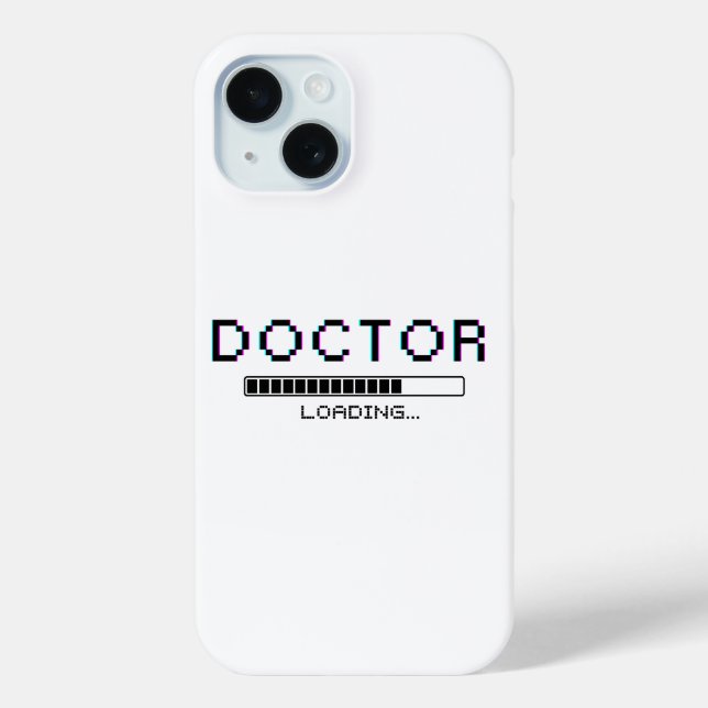 Glitch Pixel Doctor Loading Humour Case-Mate iPhone Case (Back)