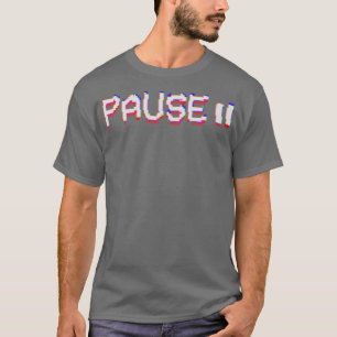 Glitch Retro VHS Tape Forward Play Pause Record Ic T-Shirt