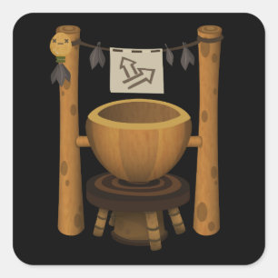 Glitch Shrines npc shrine firebog lem Square Sticker