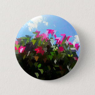 Glitchin' Flowers 6 Cm Round Badge