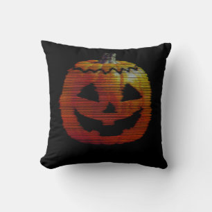 Glitchy TV Pumpkin Cushion
