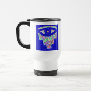 Glitter חמסה floral hamsa travel mug