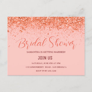 Glitter abstract - bridal shower invitation