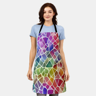 Glitter Abstract Geometric Octagon Apron