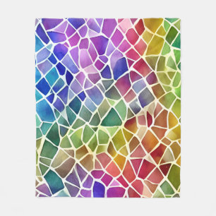 Glitter Abstract Geometric Octagon Fleece Blanket