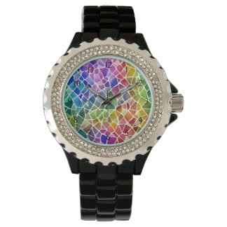 Glitter Abstract Geometric Octagon Watch