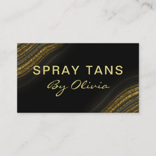 Glitter Agate Spray Tanning Service Business Card