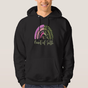 Glitter And Dirt Aunt Of Both Leopard Rainbow & C Hoodie