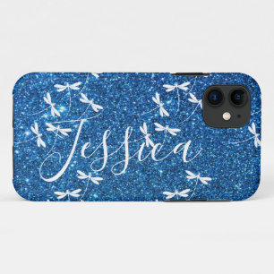 Glitter and dragonflies personalised  Case-Mate iP iPhone 11 Case