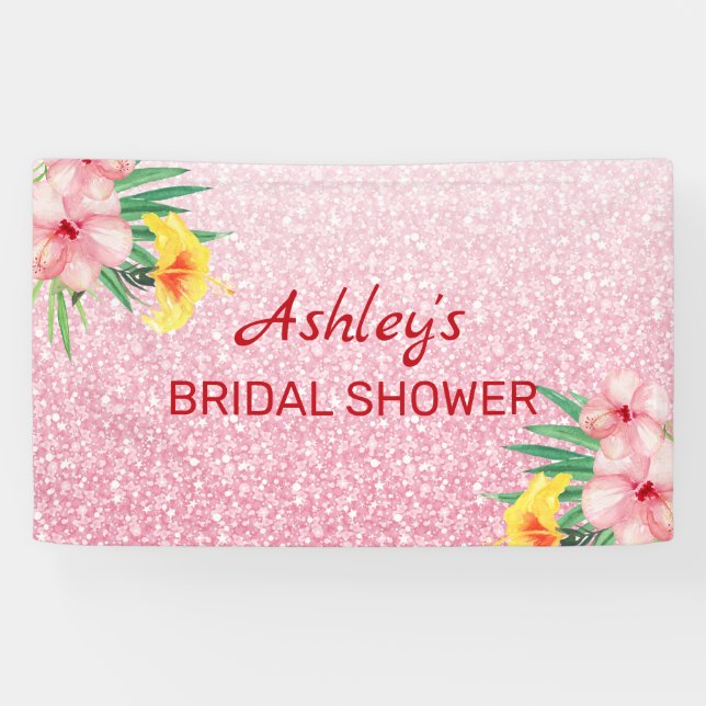 Glitter And Flowers Banner (Horizontal)