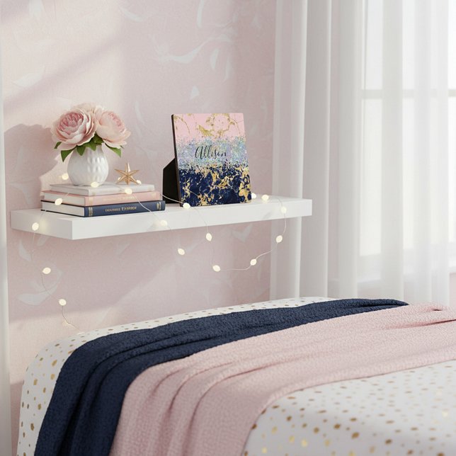 Glitter and marble personalised  plaque (Creator Uploaded)